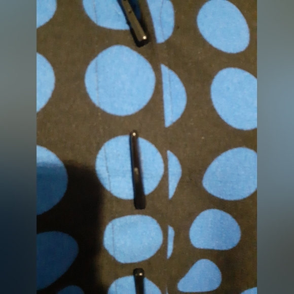 Ali Miles Ladies Black/Blue Polka Dot Blouse/Top - Picture 5 of 11